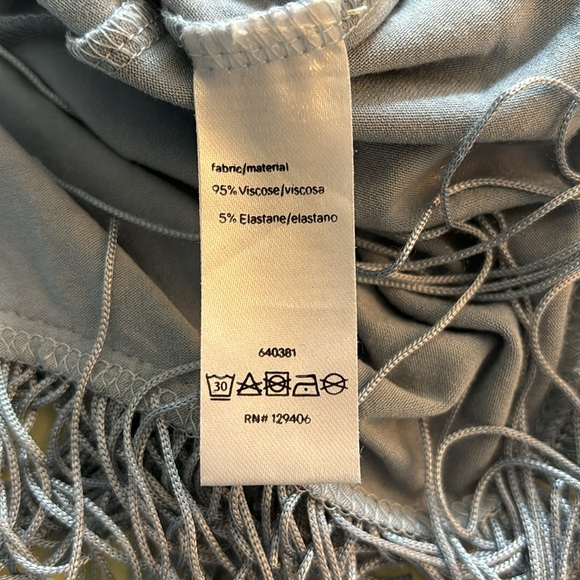 Light blue Sleeveless Top with Fringes - Picture 5 of 5